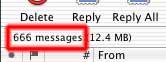 An inbox with 666 messages